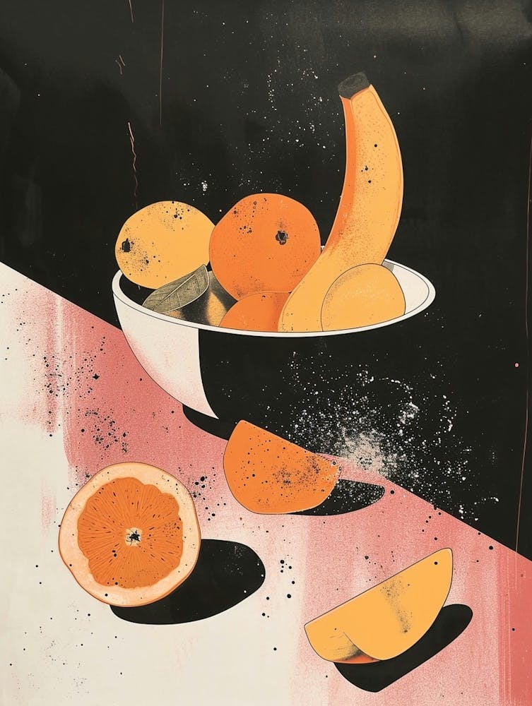 Fruit Bowl Minimal Abstract