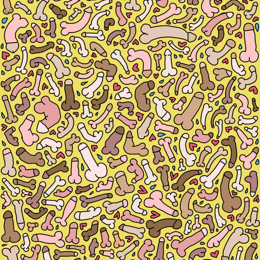 yellow penis pattern
