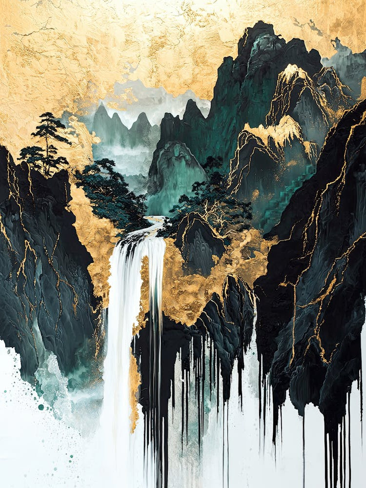 Makalu Golden Peaks - Abstract Serenity