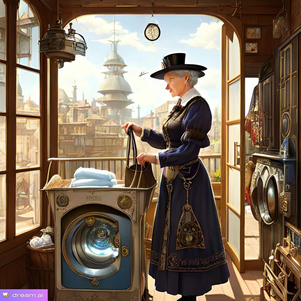 Une femme âgée lavant des vêtements