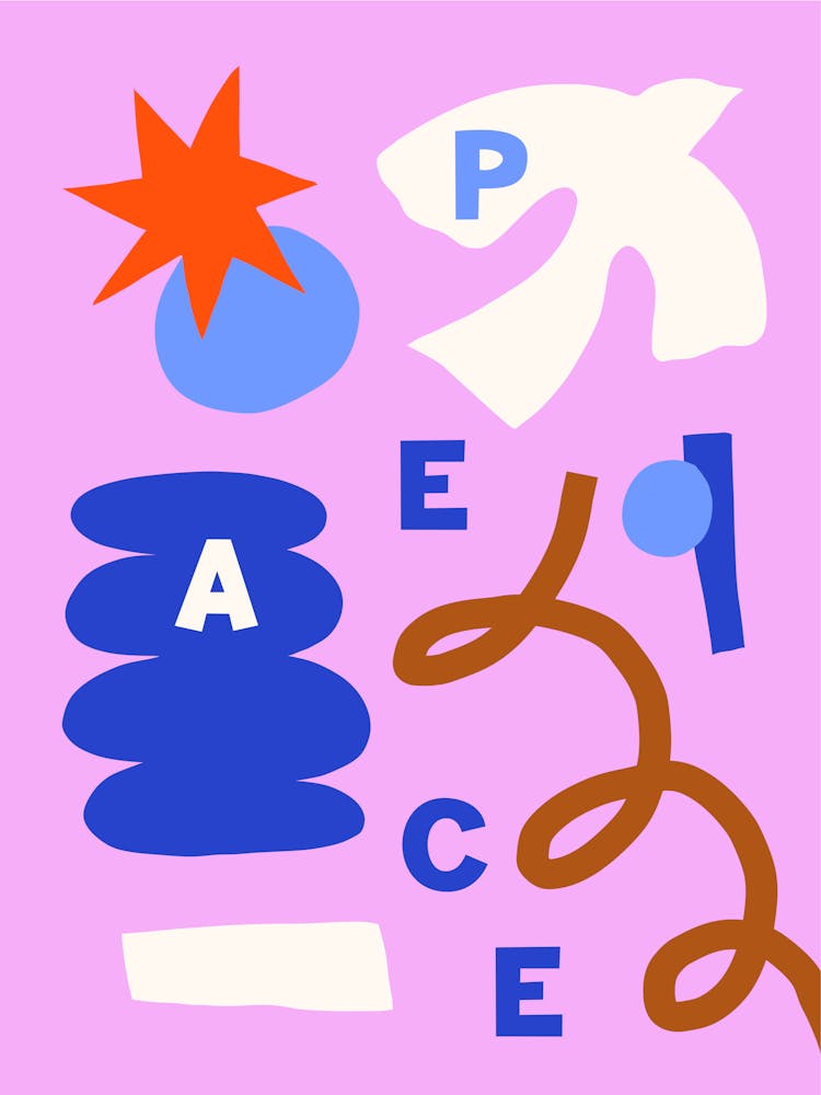 Peace Sublimation Abstract Poster