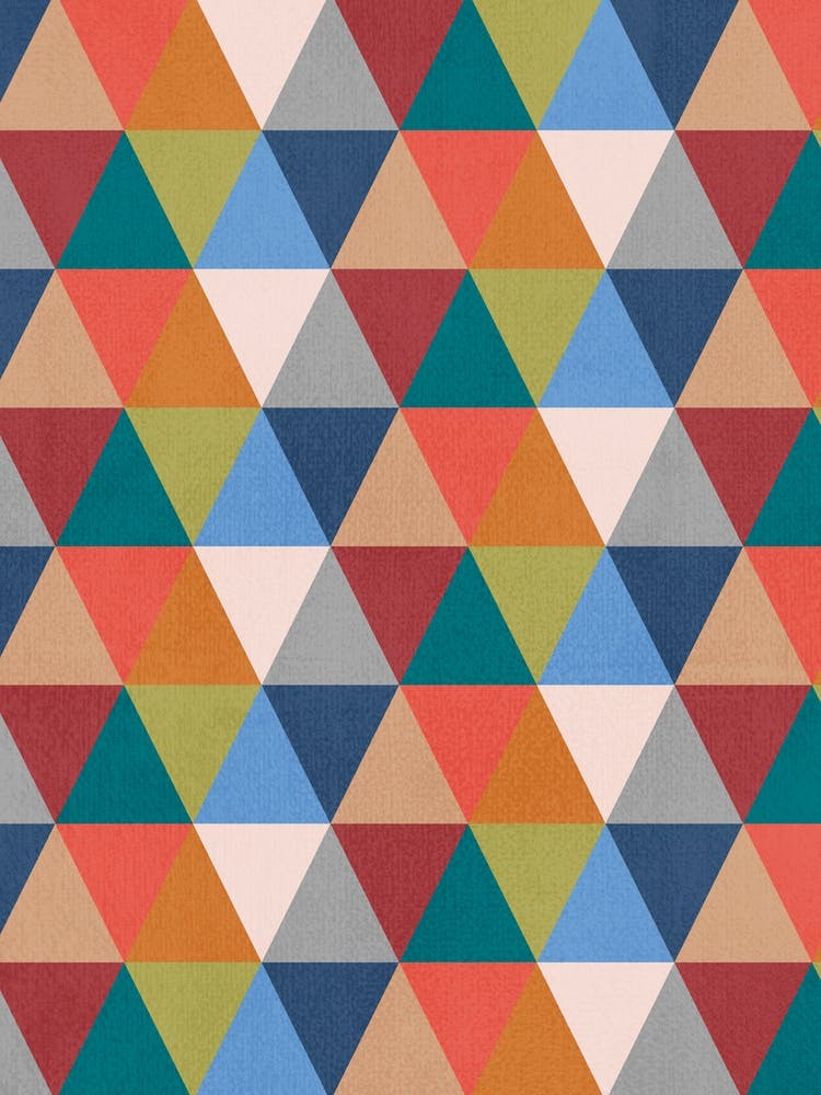 Vibrant Triangles - Colorful Geometric Pattern Print