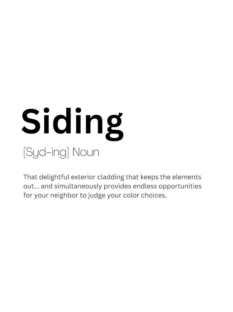 Siding Definition Meaning 1
