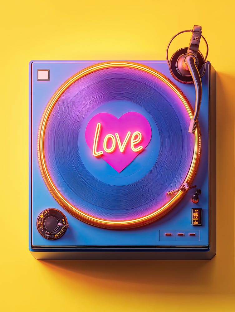 Heartbeats & Vinyl Vinyl Poster