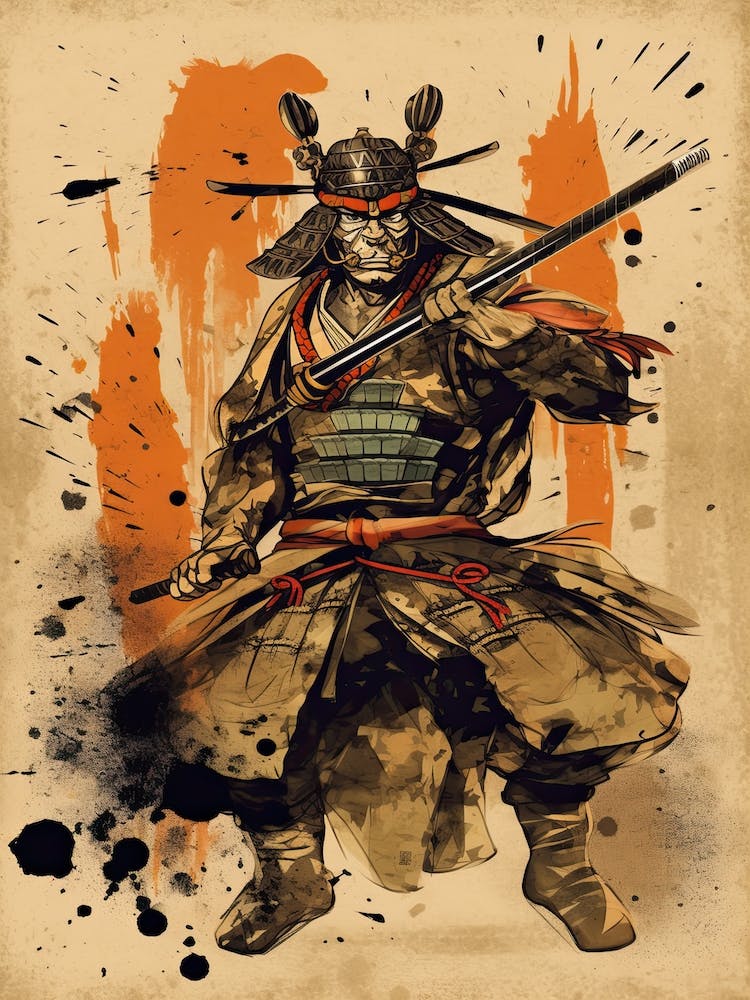 Samurai Vintage Japanese Poster 3
