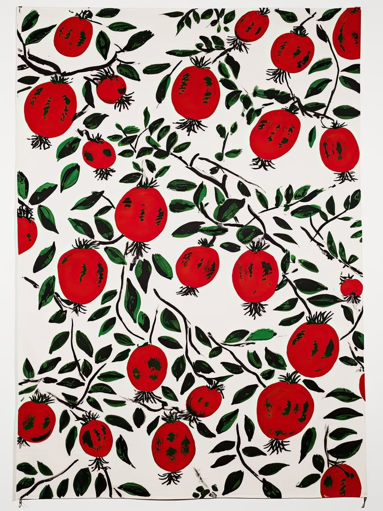 Red Kiwi Fruit Drawing 2