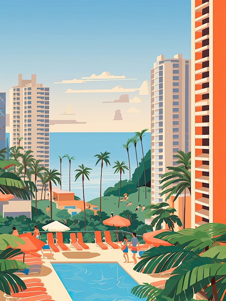 Acapulco, Mexico, Graphic Illustration 4