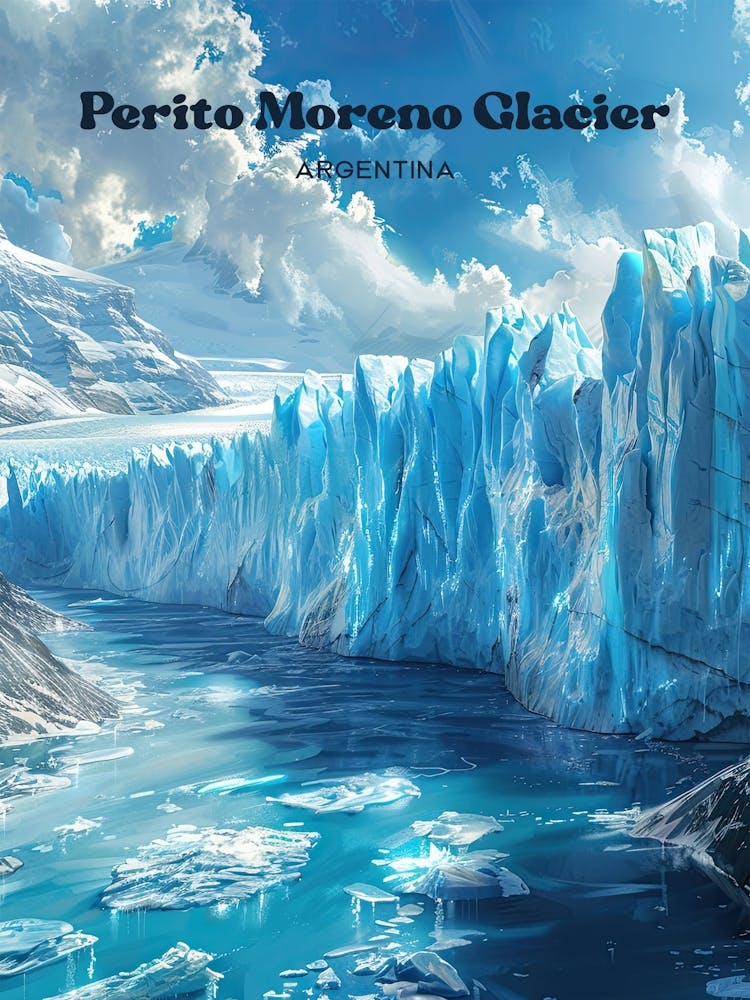 Perito Moreno Argentinien Reiseillustration