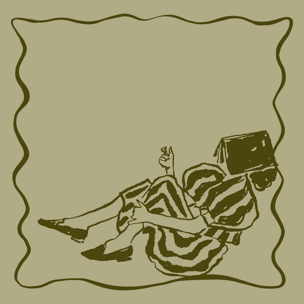 Sage Green Book Themed Minimalist Print 1