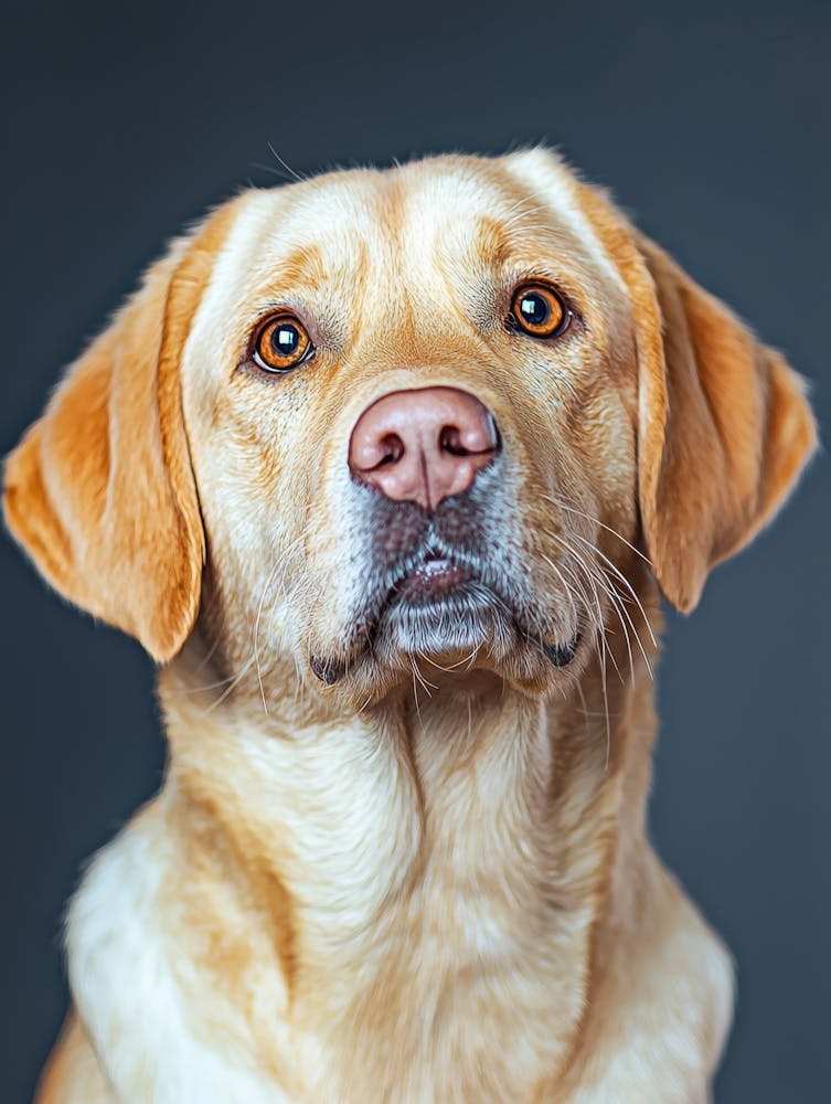 Yellow Labrador Retriever. Generated AI.