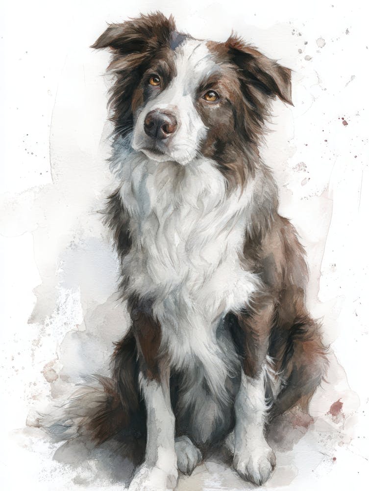 Aihrgdesign Isolated Watercolor Painting Of Dog Portraits Bor 5e8aff38 F328 46b4 96dc Dfcae8ad1e8a 0