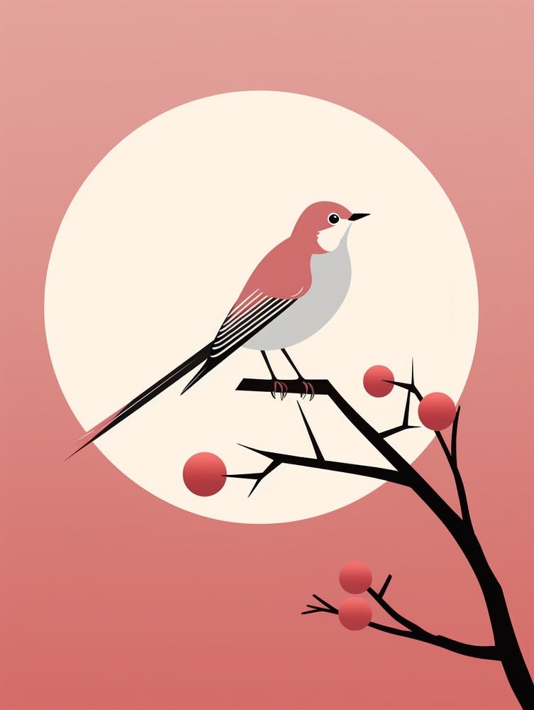 Minimalist Mockingbird 1 Illustration