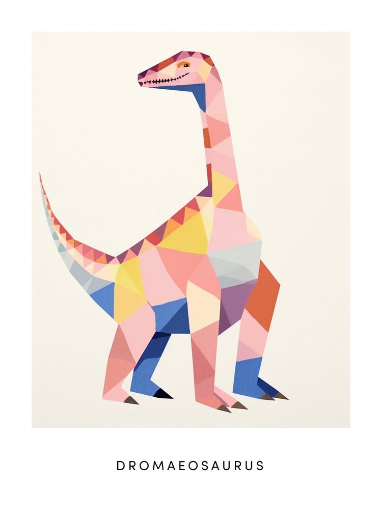 Nursery Dinosaur Art Dromaeosaurus 3 Poster