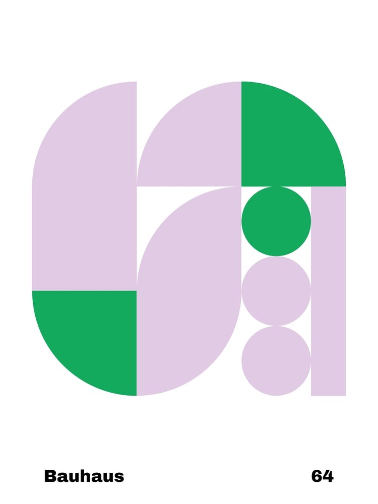 Geometric Bauhaus Poster 64