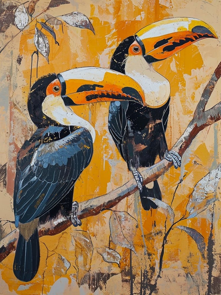 Toucans Kitsch Brushstrokes 3
