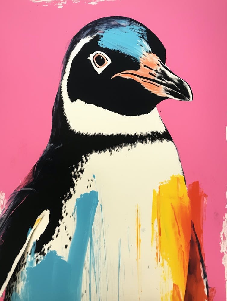 Andy Warhol-Stil Vogel Pinguin 4