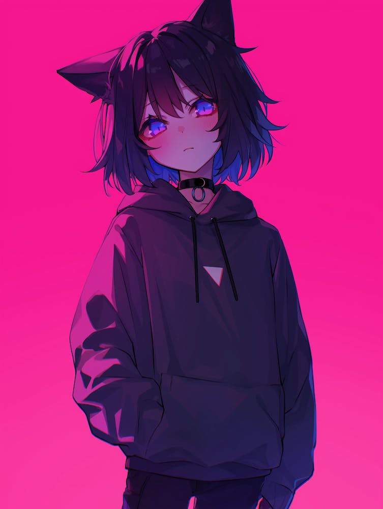 Anime Girl With Blue Eyes