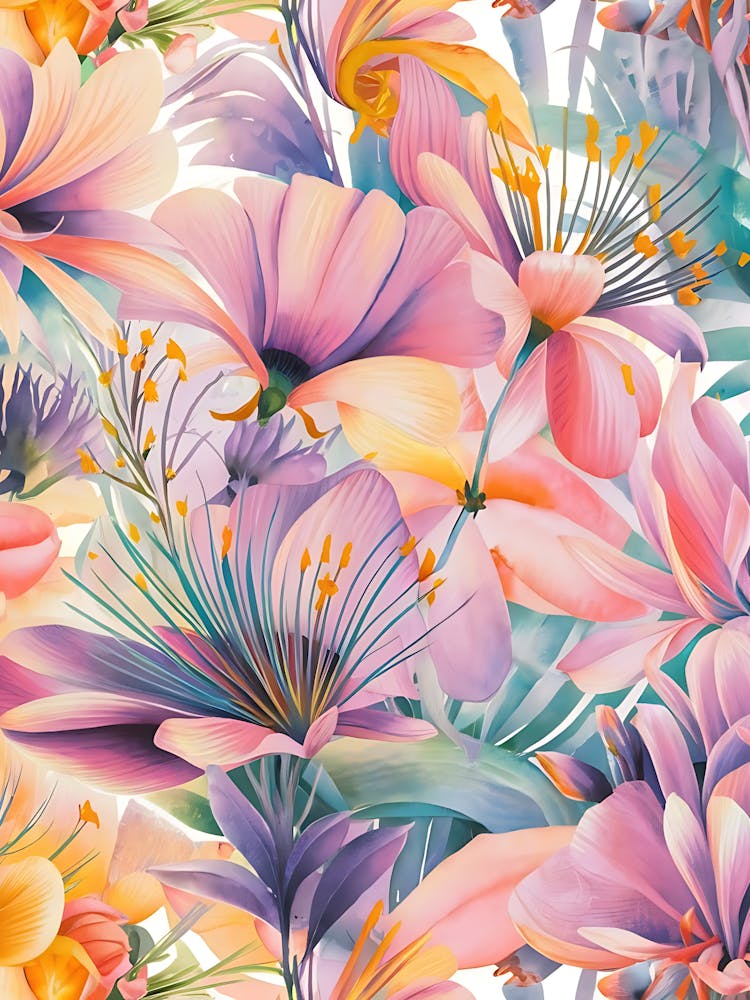 Watercolor Floral Seamless Pattern