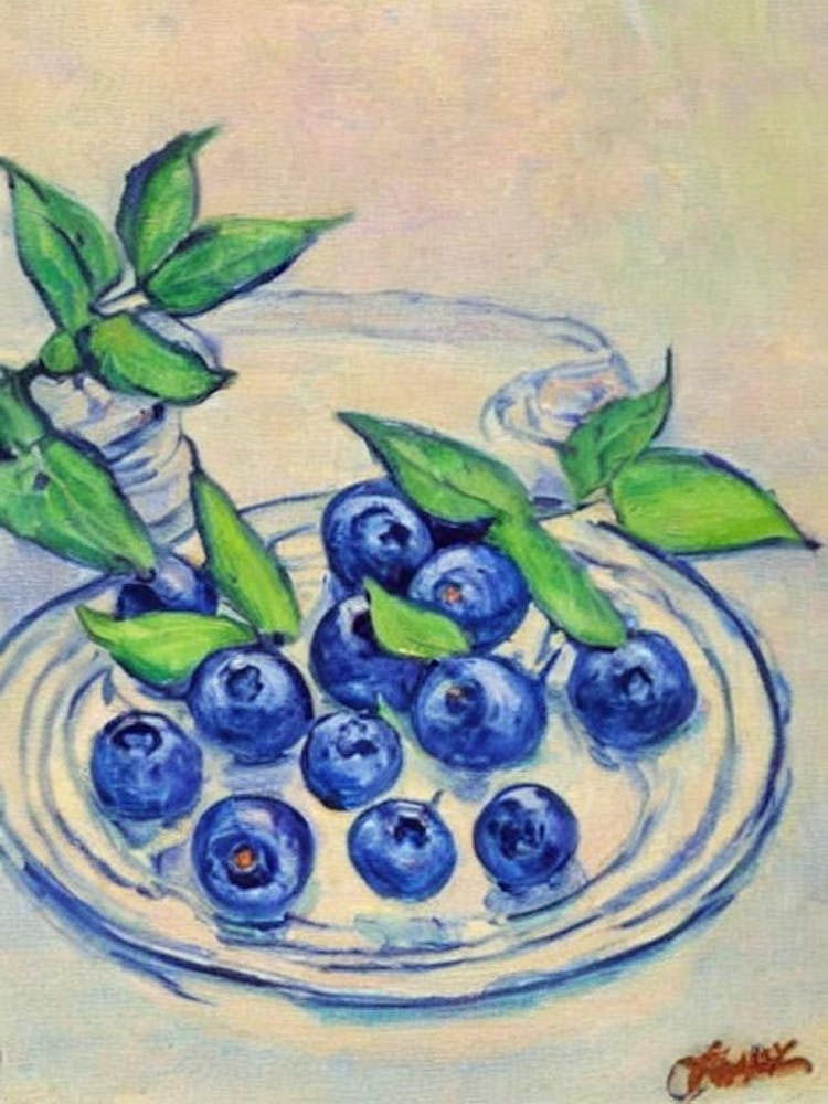 Blueberry 1 Vintage Sketch Fruit