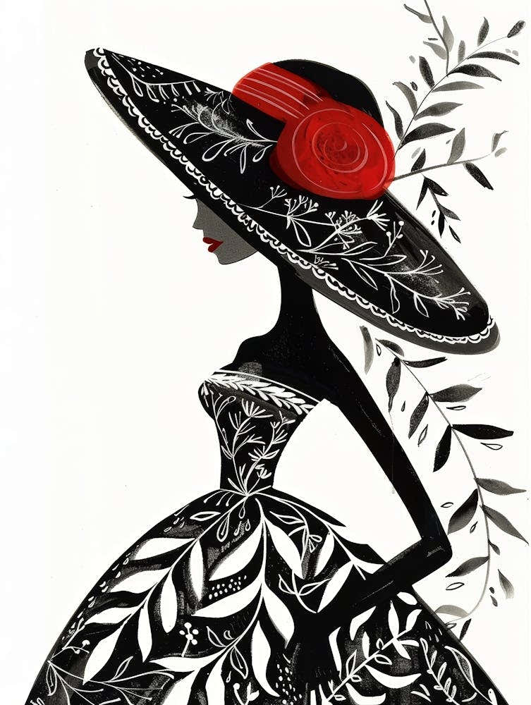 Mexican Woman In Hat