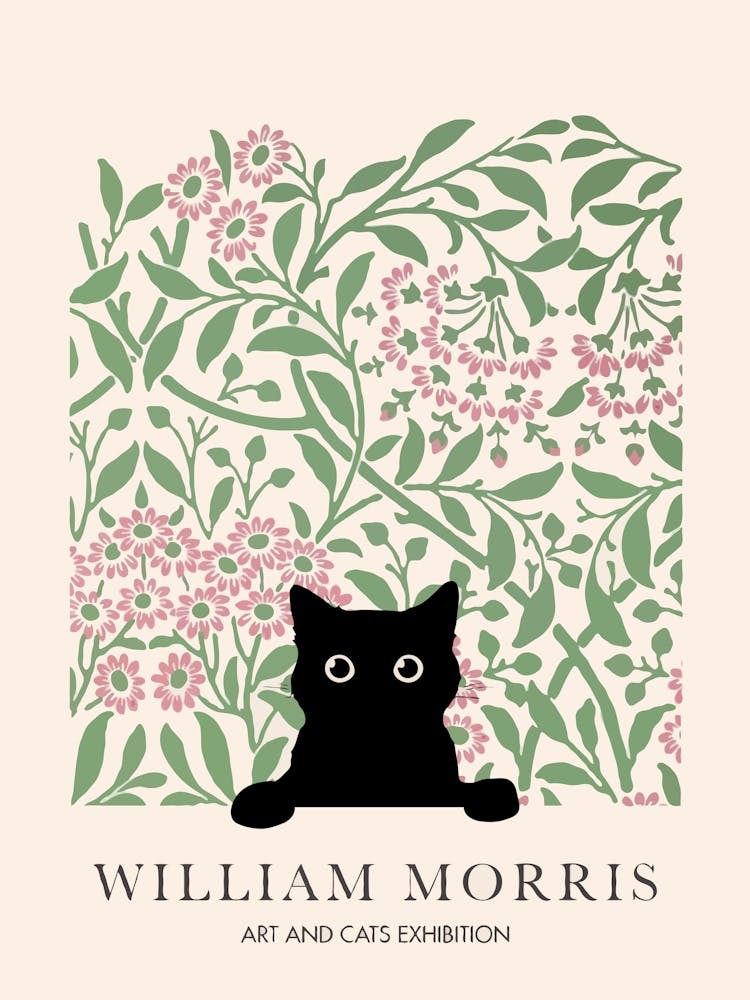 William Morris Peeakaboo Cat Michaelmas Daisy John Henry Dearle