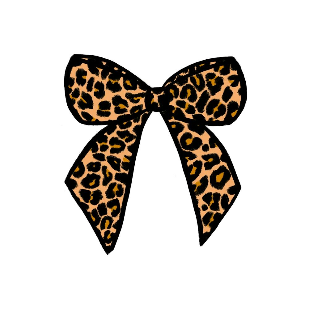 Leopard Bow Square