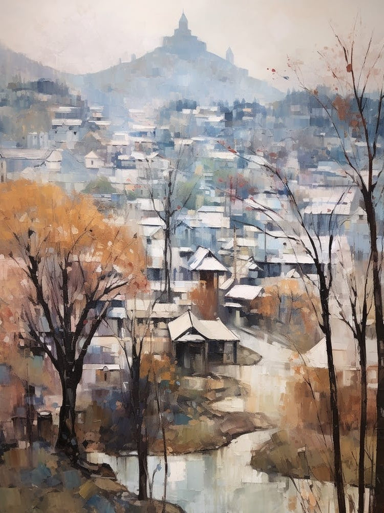 Winter City Park Painting Hangang Park Seoul 2