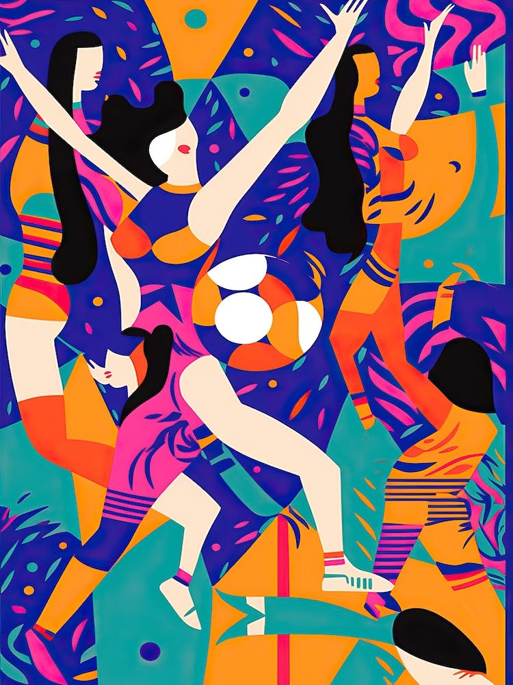 Volleyball In The Style Of Matisse 2