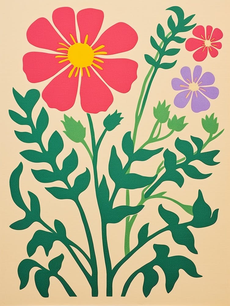 Cut Out Style Flower Art Love In A Mist Nigella 1