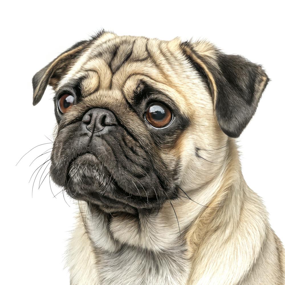 Pug Dog Portrait
