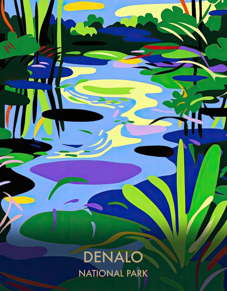 Everglades National Park Travel Poster Matisse Style 2