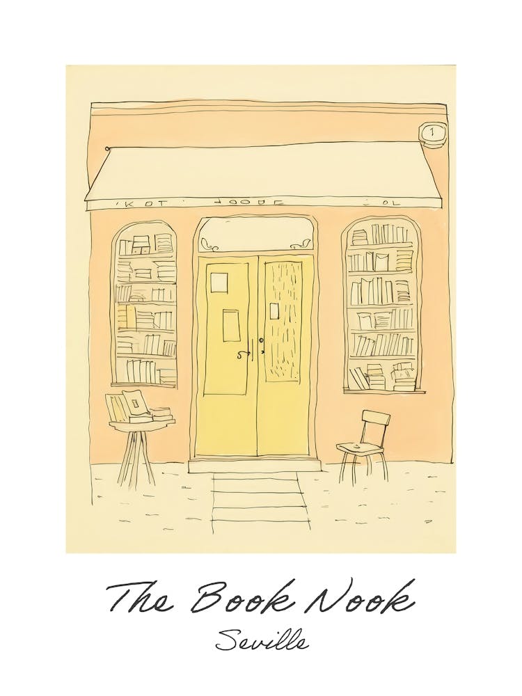 Seville The Book Nook Pastel Colours 4 Poster