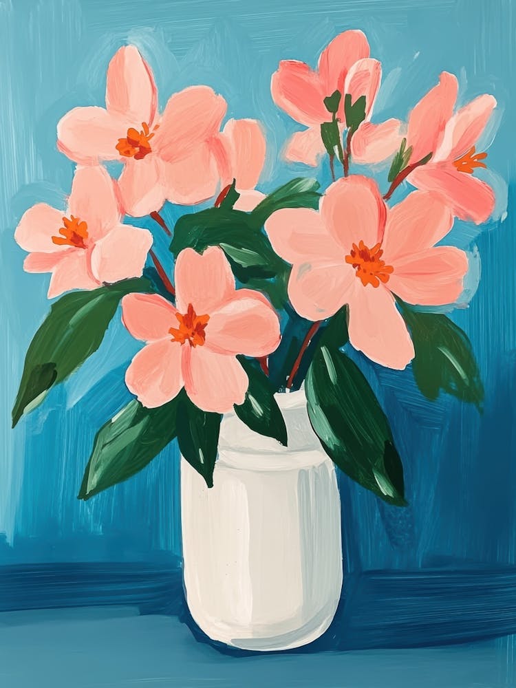 Pink Flowers In A Vase 17