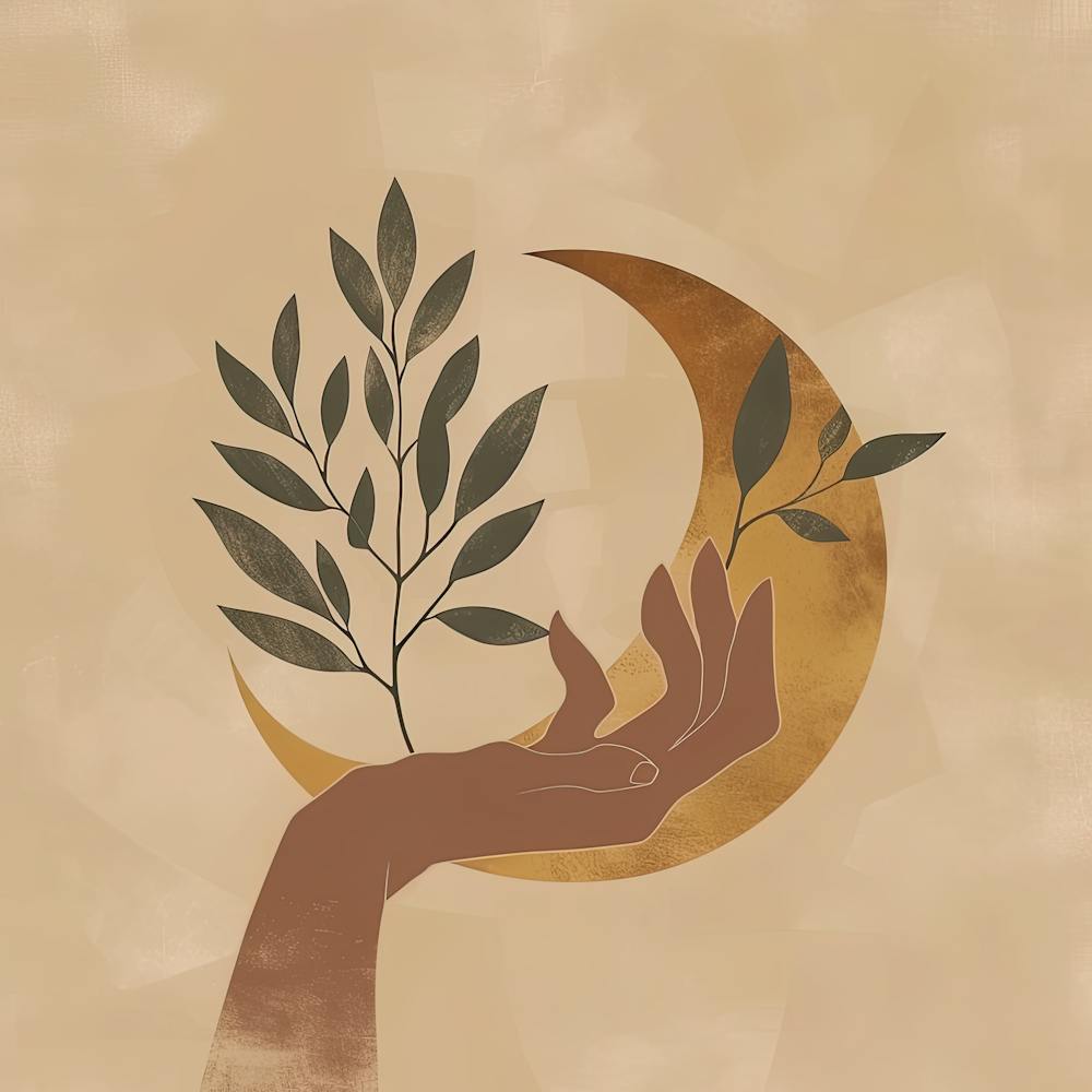 Boho Hand And Moon 4