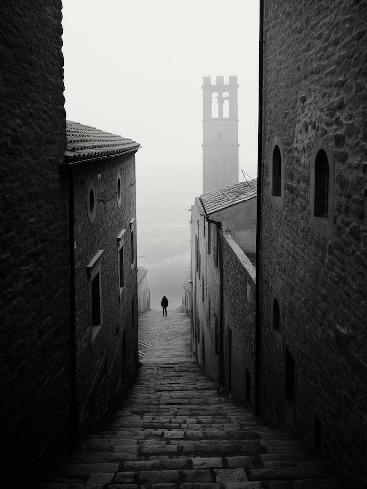 Volterra, Italy,  Black And White Analogue Photography  2