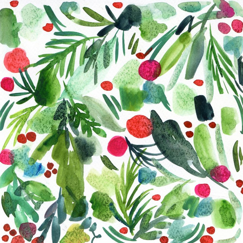 Christmas Watercolor Painting