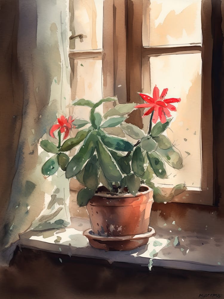 Weihnachtskaktus Fenster 3