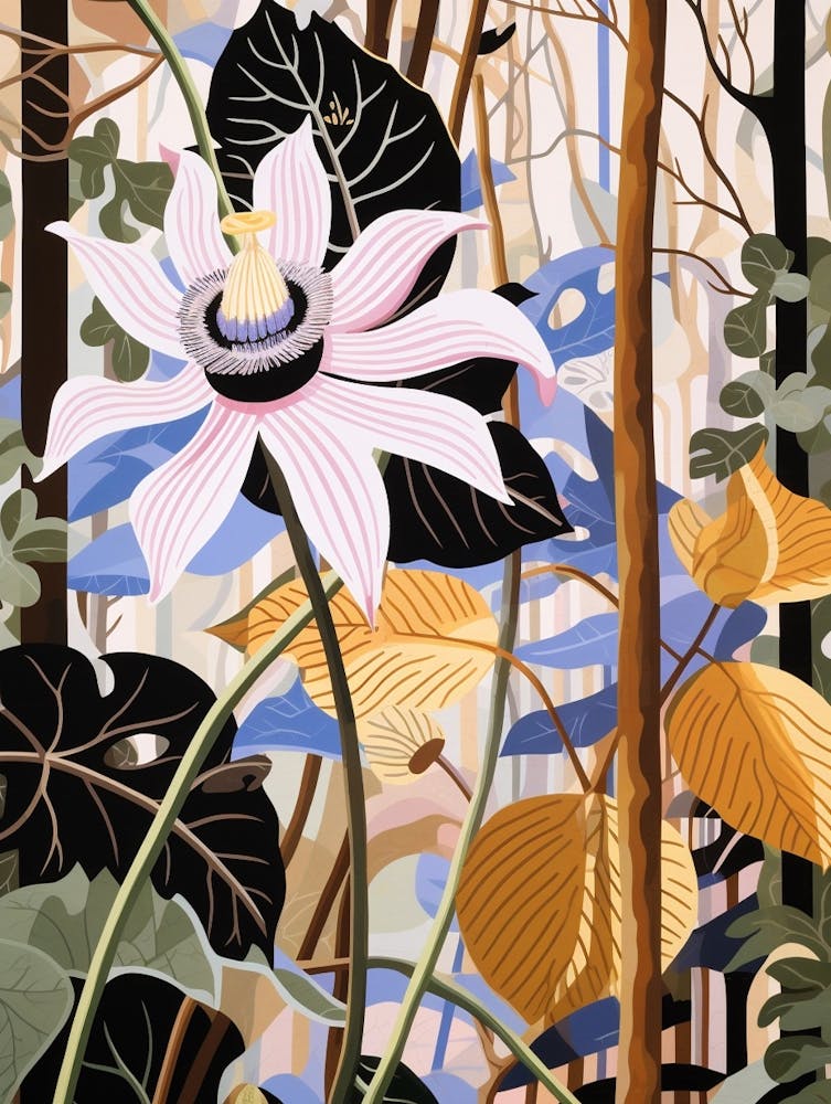 Blumenillustration Passionsblume 4