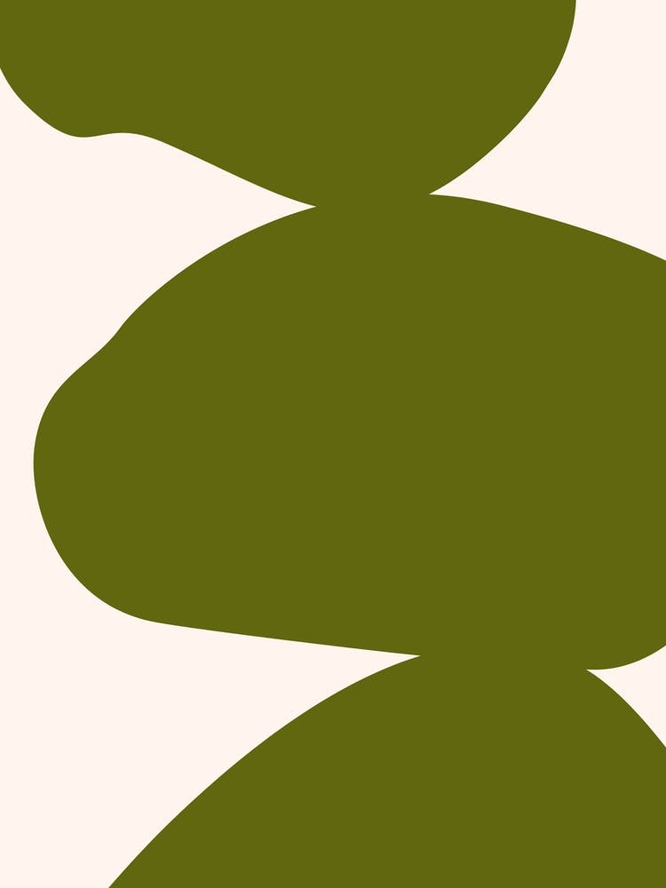 Abstract Bauhaus Shapes 2 Olive