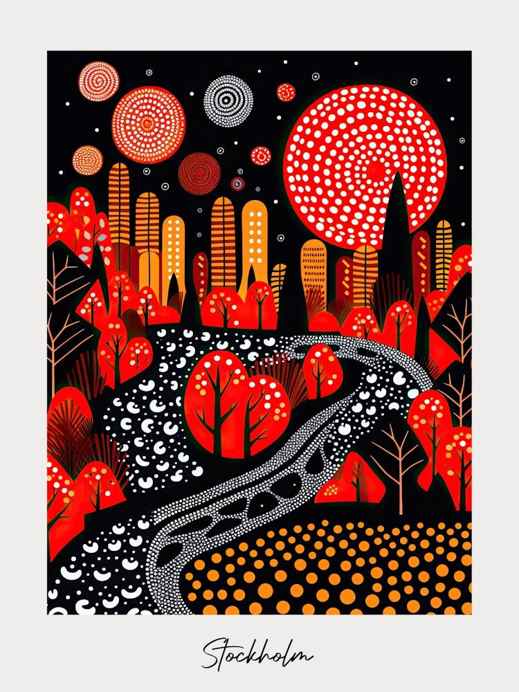 Poster Of Stockholm, Illustration In The Style Of Pop Art 3