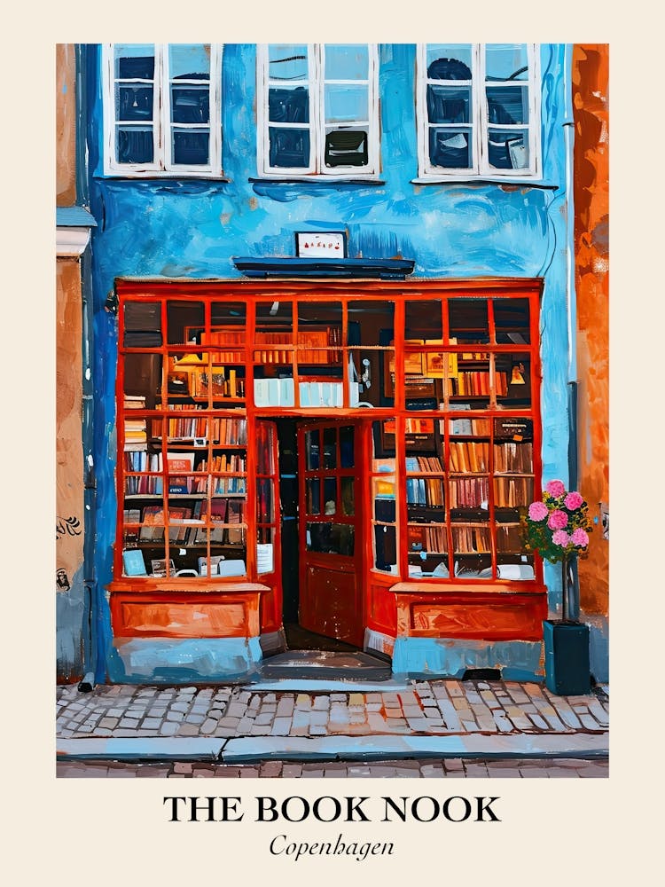 Copenhagen Book Nook Bookshop 4 Poster