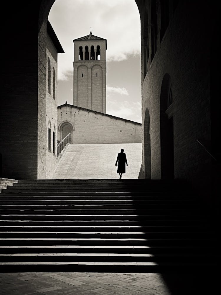 Assisi, Italy,  Black And White Analogue Photography  4