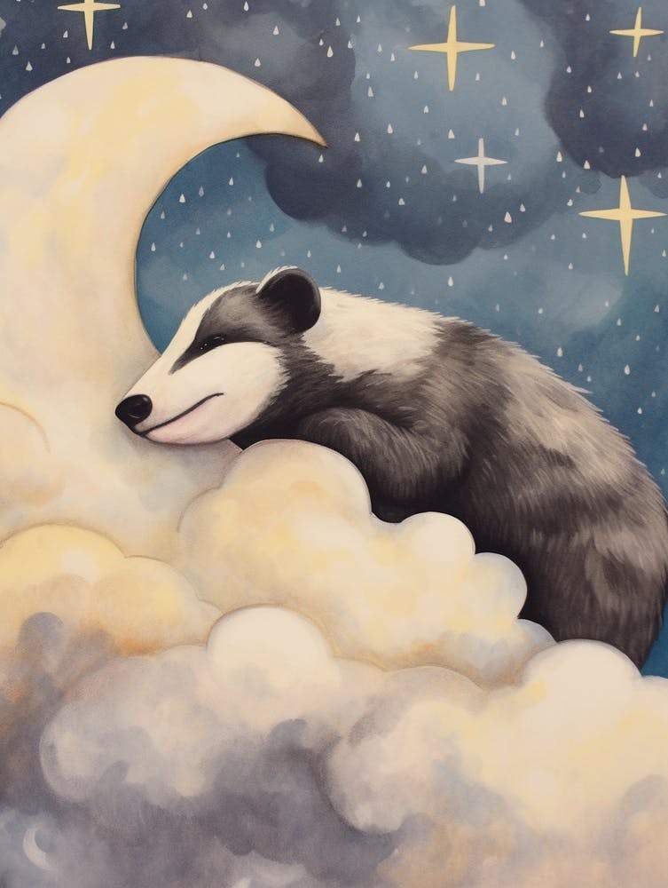 Sleeping Baby Badger