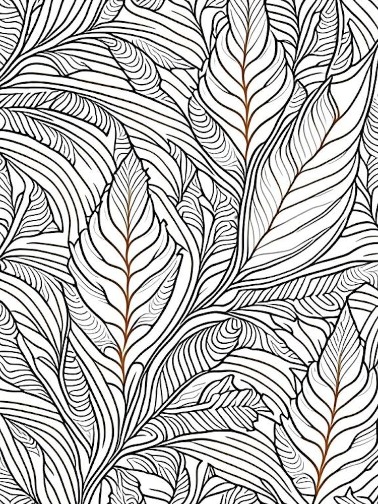 Feuille de Bouleau Inspiré de William Morris