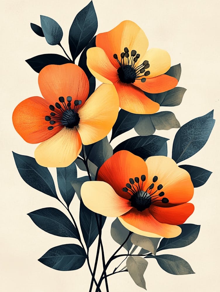 Orange Flowers 1