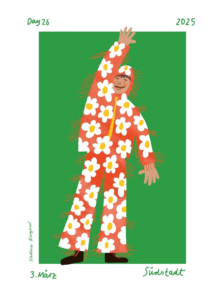 People Karneval Edition Mann Flower Power