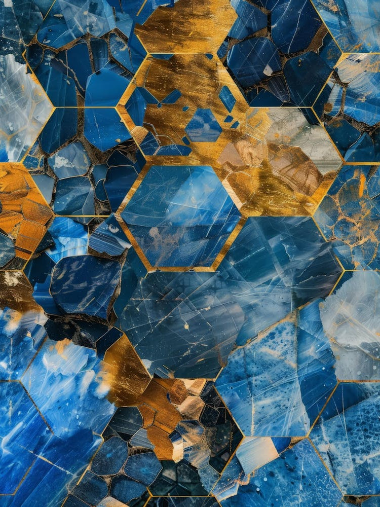 Blue And Gold Mosaic 1