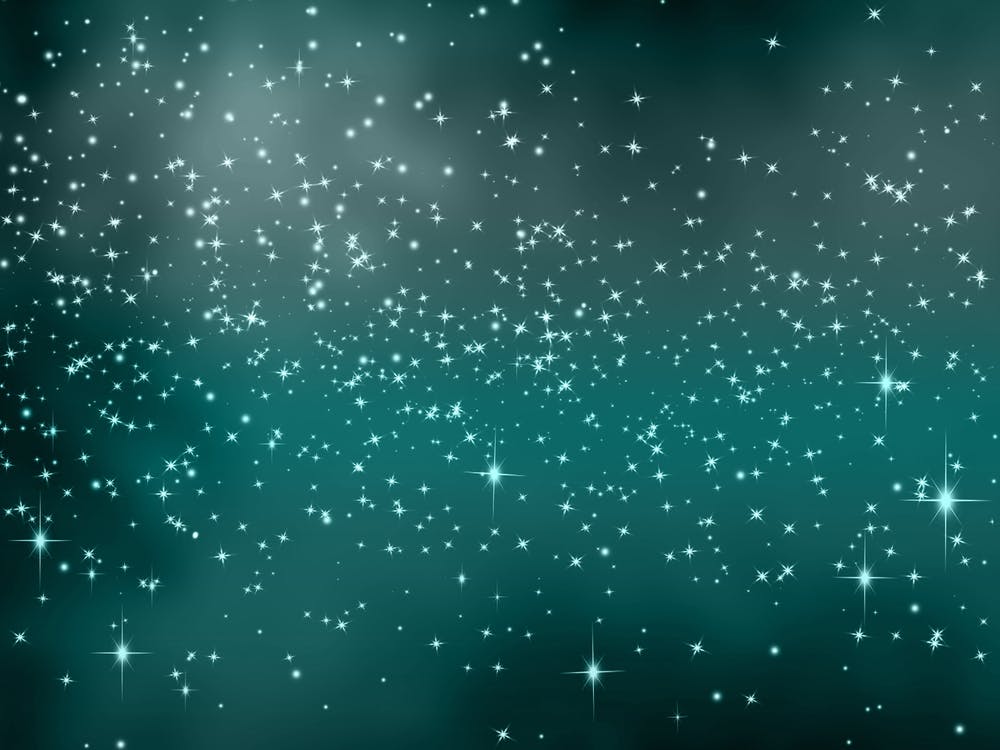 Metallic Teal Shining Star Background