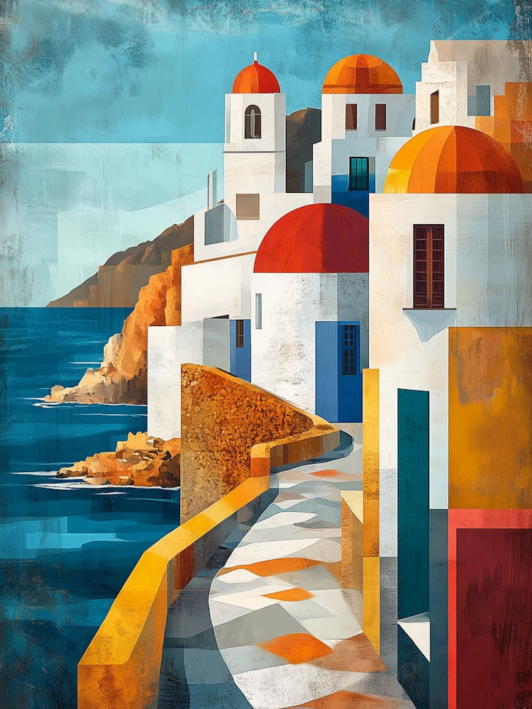 A Modern Art Poster Of Rhodes 1