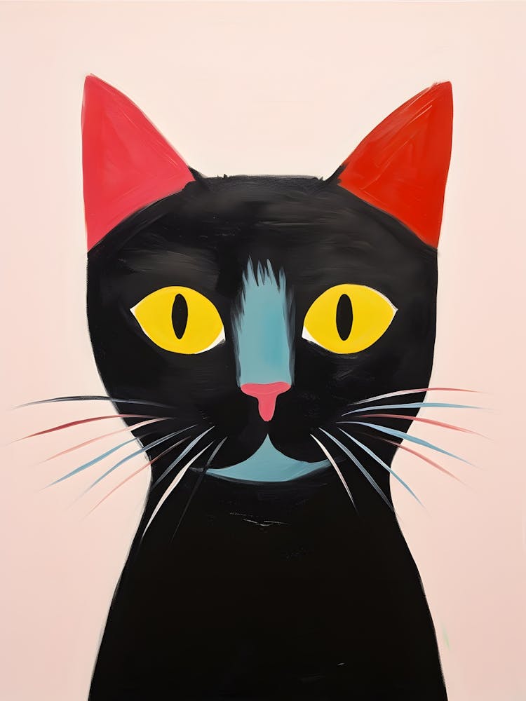Abstract Cat Painting 2